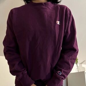 Champion Deep Purple Crewneck Sweater Size Small